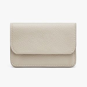 NWT Cuyana Flap Cardholder Light Stone Small Leather Wallet $78 or best offer